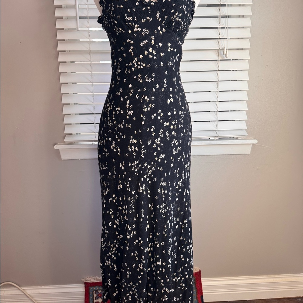 Joie Black and White Floral Maxi Dress
